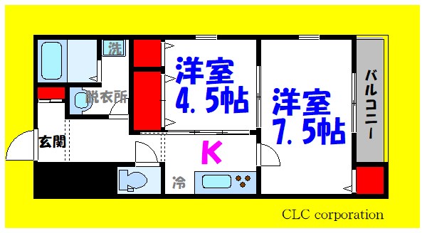 Ｋ．グランツ 305号室 間取り