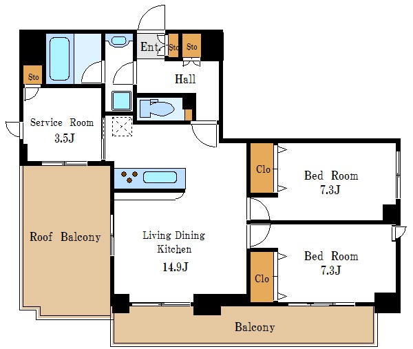 HIGASHIKOMATSUGAWA PARK RESIDENCE 501号室 間取り