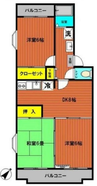 クレアーマンションオオツカ 206号室 間取り