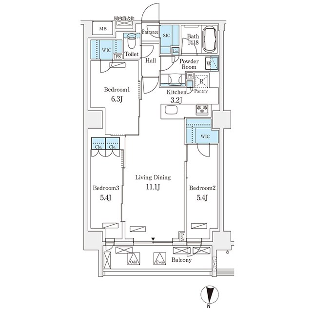 フロンティアレジデンス錦糸公園 間取り図