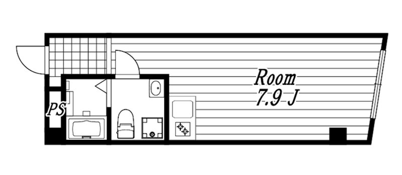 Trias.K  302号室 間取り
