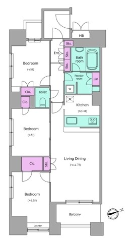 レジディア日本橋馬喰町 間取り図