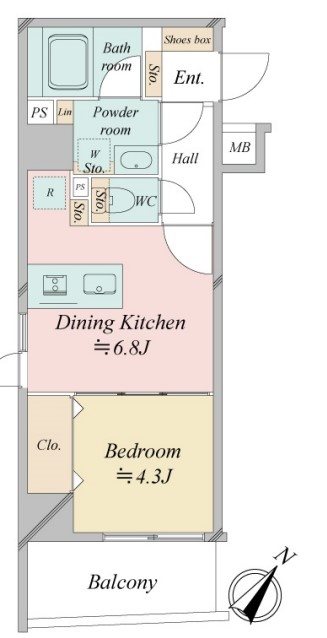 クロスレジデンス日本橋浜町 間取り図
