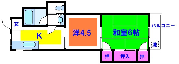 リバーサイド谷津田 202号室 間取り
