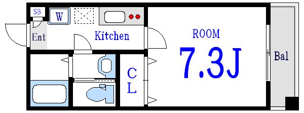 カーサ・ビアンカ 106号室 間取り
