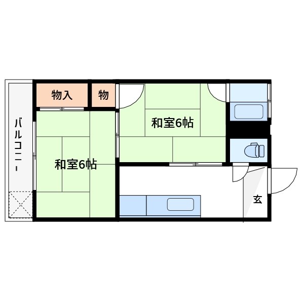 クリームハウス 102号室 間取り