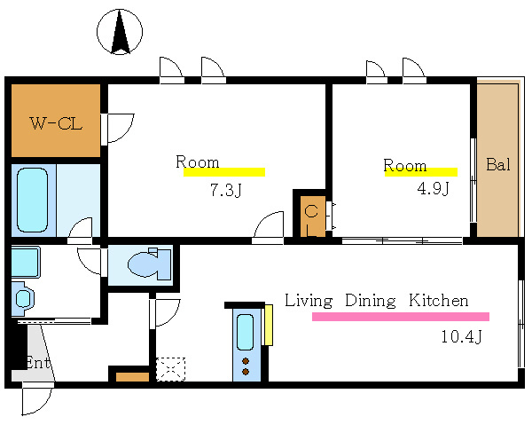 アビターレ西葛西 121号室 間取り