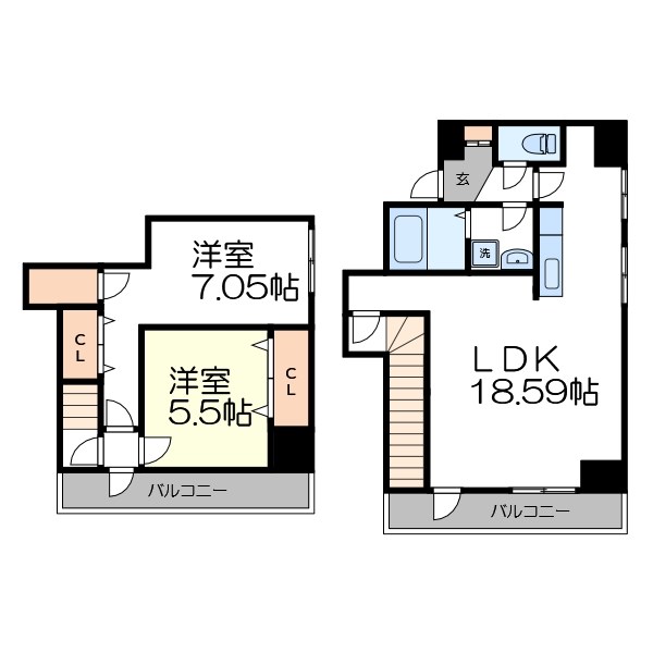 オルハレ  171号室 間取り