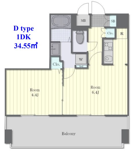 グランカーサ行徳 602号室 間取り