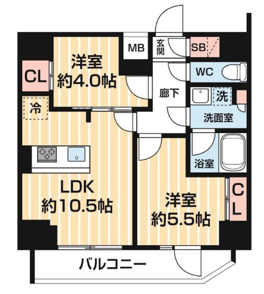 ARCOBALENO MINAMISENJU 間取り
