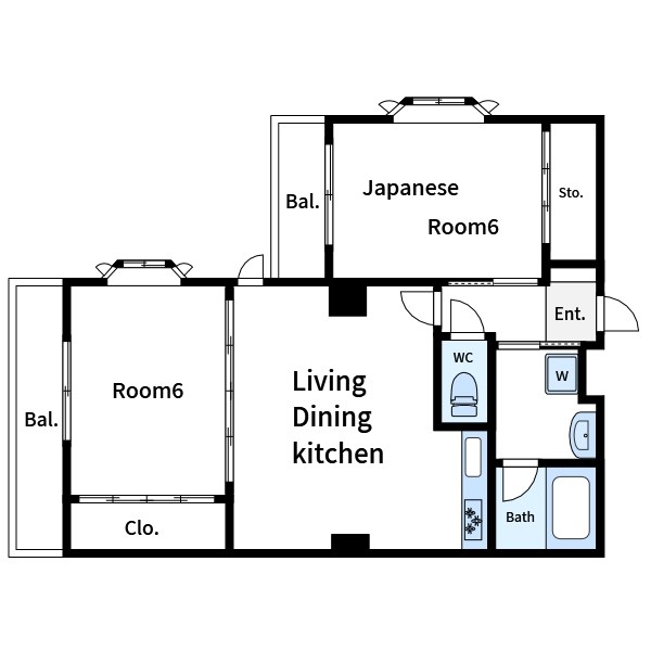 ルミナスはなみずき 206号室 間取り