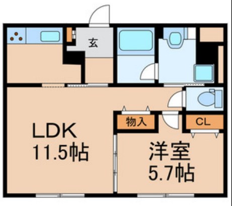 Sotterranea 103号室 間取り