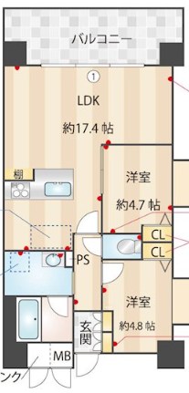 ニューガイア南葛西No.71 302号室 間取り