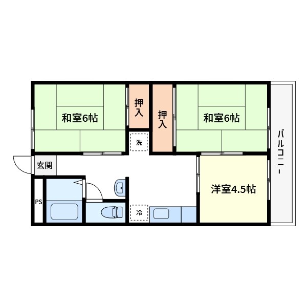 アーバンハイツ飯野 間取り図