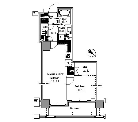 パークアクシス日本橋浜町  間取り