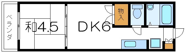 カーサ第一宇喜田１号棟 708号室 間取り