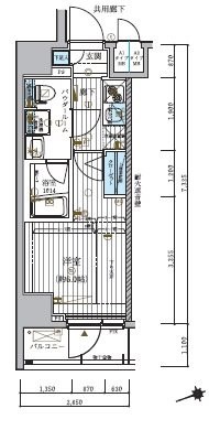 メインステージ北千住Ⅳ 間取り図