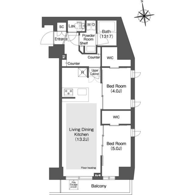 コンフォリア・リヴ西葛西 601号室 間取り
