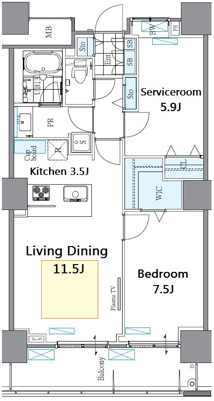 ロイヤルパークスタワー南千住 間取り