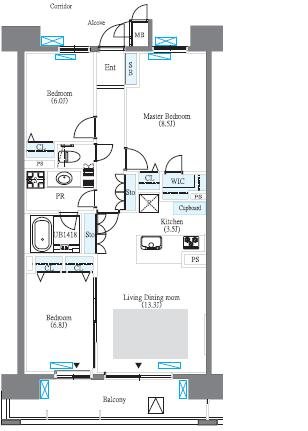 ロイヤルパークス西新井 間取り図