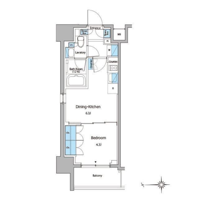 ルフォンプログレ門前仲町マークス 間取り図