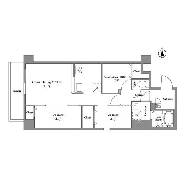 グランカーサ葛西 間取り図