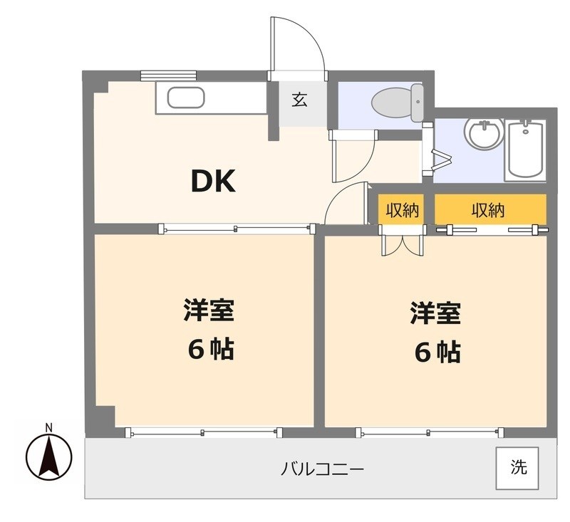 サワーハイツ中央本町 間取り
