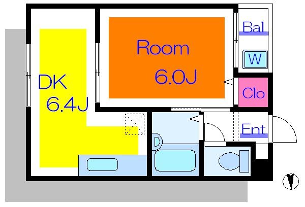 グランサイト六笠Ⅱ 101号室 間取り