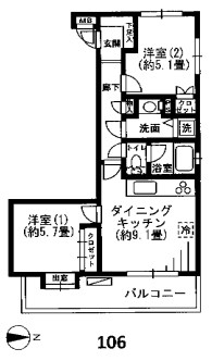 新小岩親水公園パークホームズ 間取り図