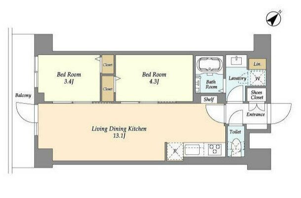グランカーサ平井 間取り図