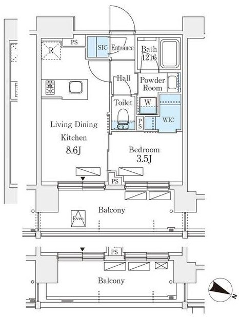 シーズンフラッツ町屋 間取り
