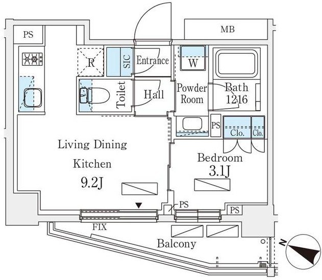 シーズンフラッツ町屋 間取り
