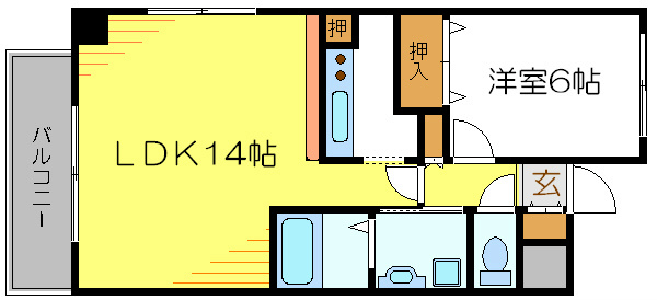 ラフィーネＳ 201号室 間取り