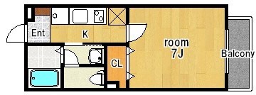 サンライズ扇  102号室 間取り