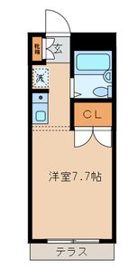 第12ヒカリハイツＢ棟 106号室 間取り