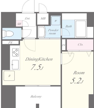 レジデンスホクサイ 間取り図
