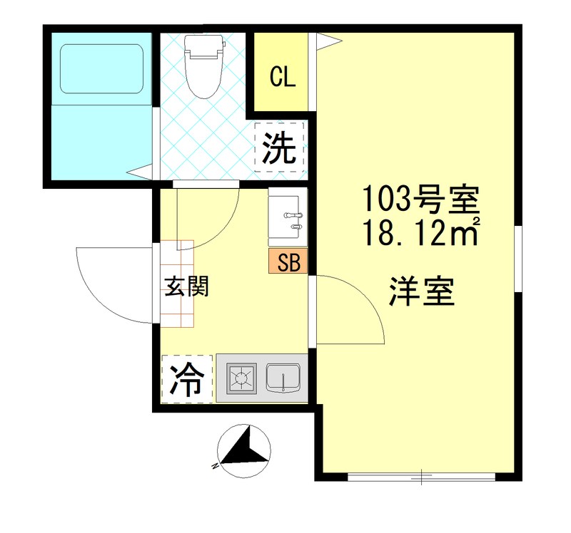 ボンボニエール一之江 間取り図