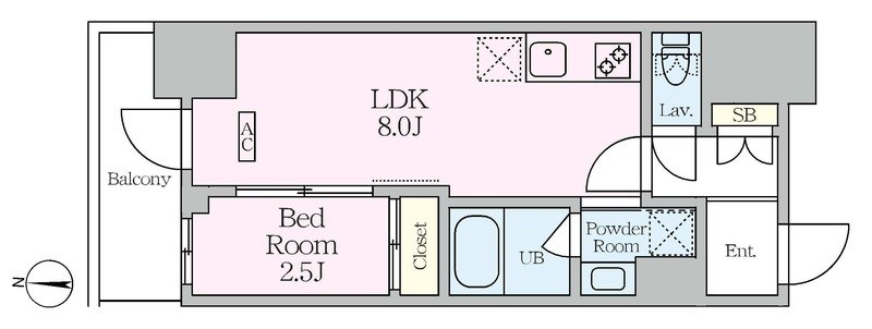 Garden Xavis 木場 間取り図