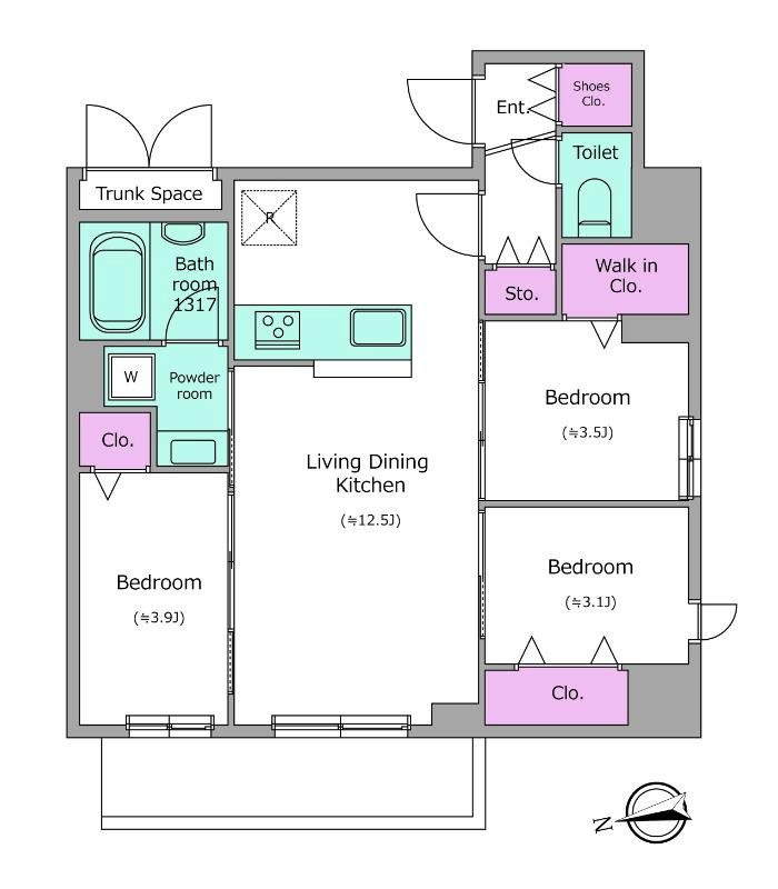 ドゥーエ日暮里Ⅲ 間取り