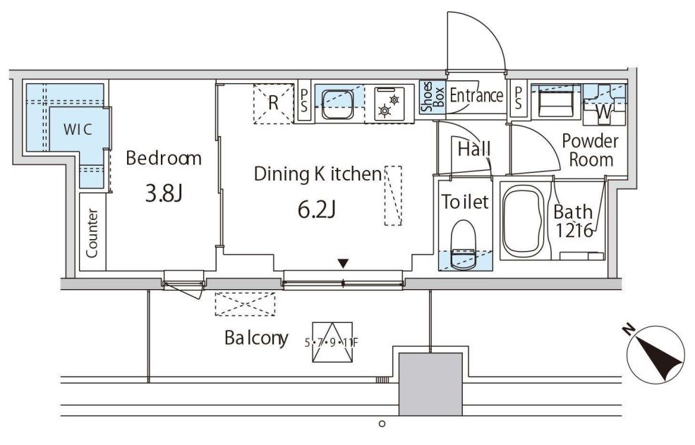 エムエー月島 間取り図