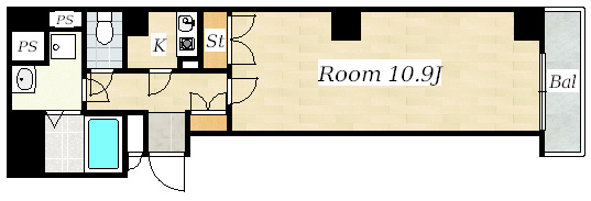 ステラ人形町  間取り
