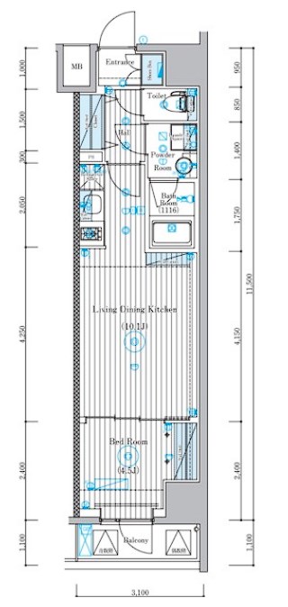 ミライズ北千住レジデンス 間取り図