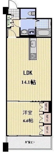 グランカーサ浅草（旧アクトフォルム浅草） 間取り