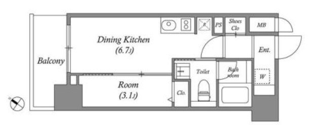 ＱＵＡＬＩＴＡＳ日本橋浜町（クオリタス日本橋浜町）  間取り