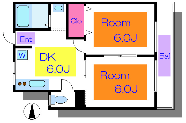 渡辺マンション 間取り図