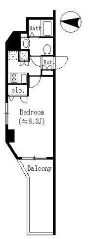 クロスレジデンス清澄白河 間取り図