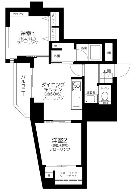 TKハイツ王子 間取り図