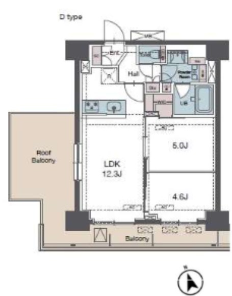 ラグゼナ田端北 間取り図