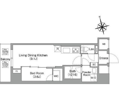 コンフォリア・リヴ南砂町EAST   間取り図