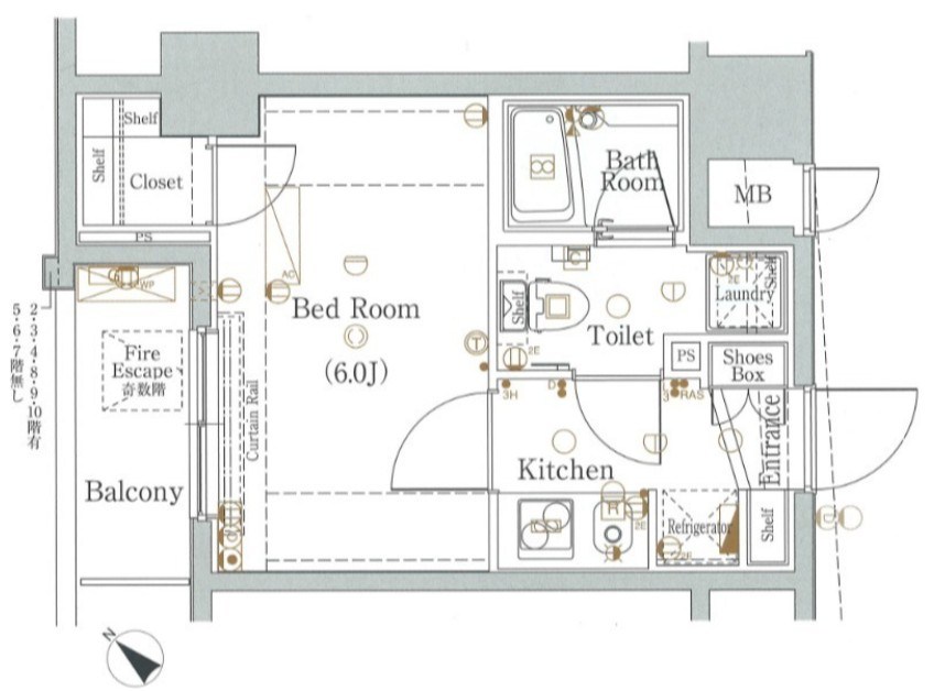 EXIM Nishisugamo（エクシム西巣鴨） 間取り図